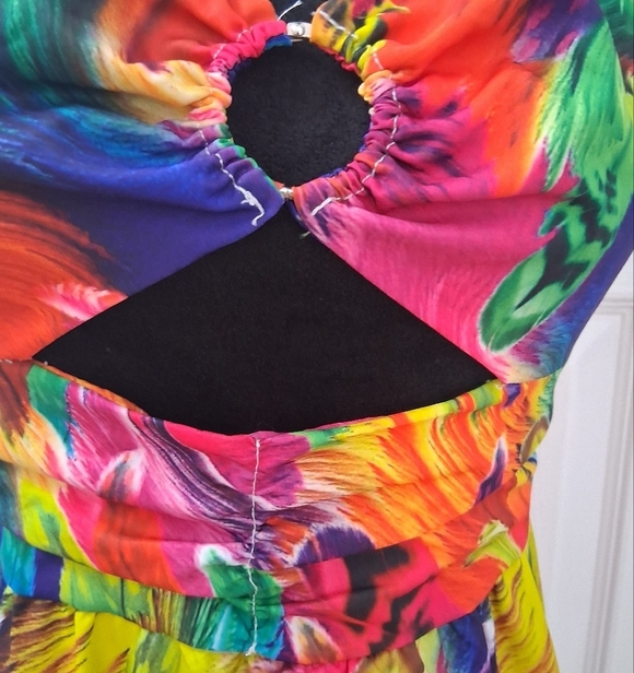 Metamorphosis Girl Colorful Maxi Dress With Cut Outs Size M - Picture 6 of 15